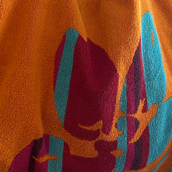 Sac de plage réversible - éponge recyclée et carreaux vichy - jaune et aubergine