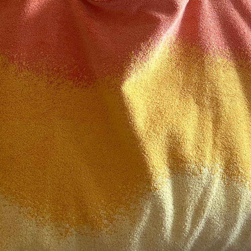Sac de plage réversible - éponge recyclée et carreaux vichy jaune