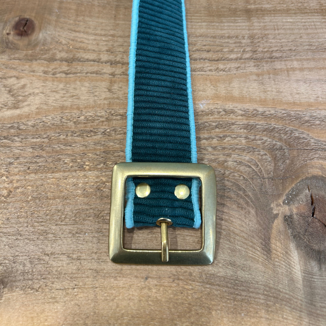 Ceinture en velours d'ameublement vert – Taille 42-44